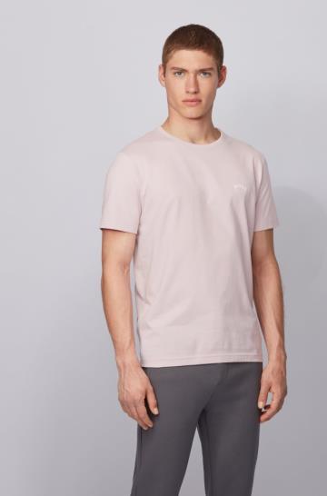 Koszulki BOSS Cotton Jersey Głęboka Różowe Męskie (Pl59240)